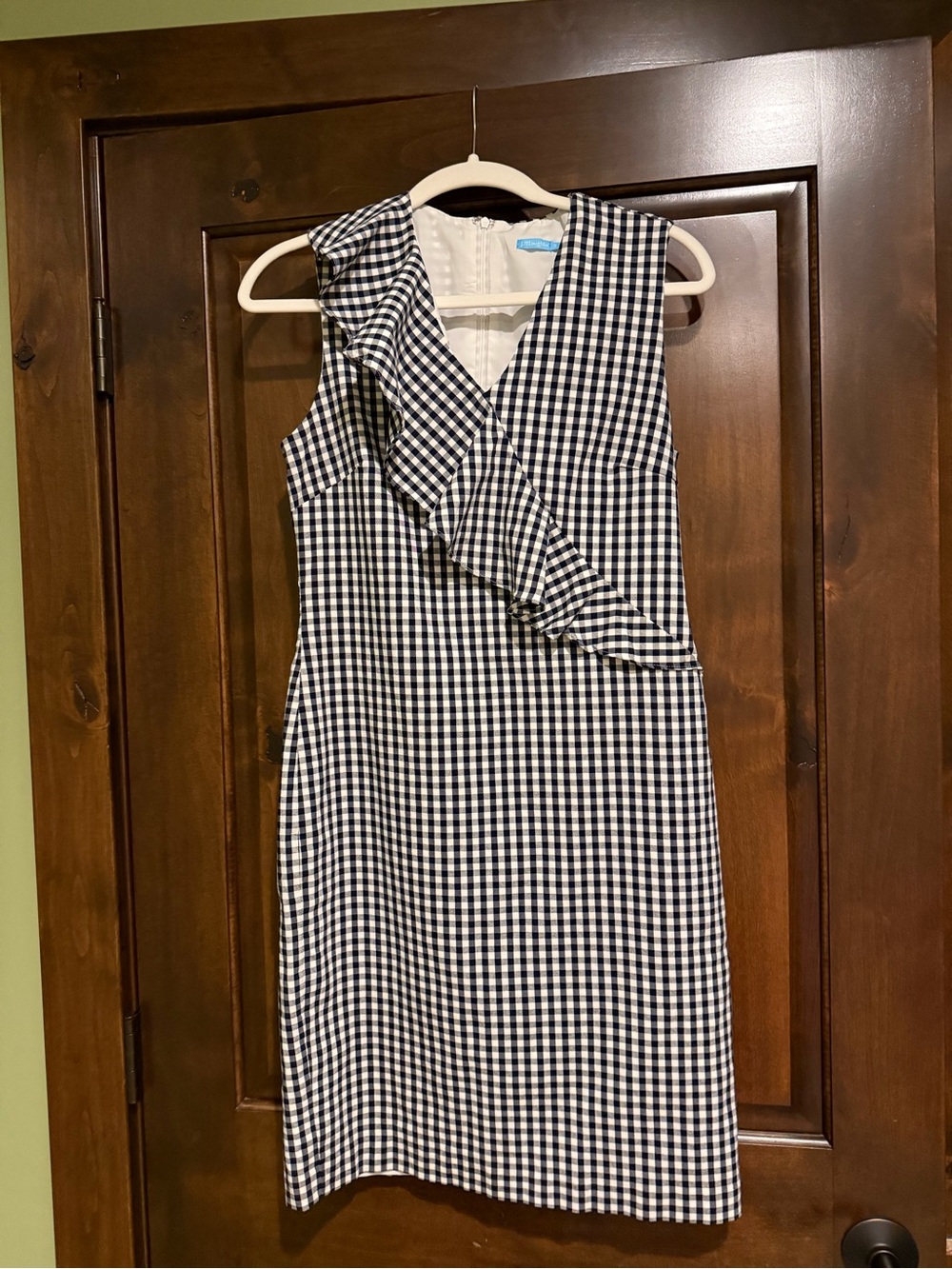 Gingham Ruffle Dress - Black & White WORN ONCE